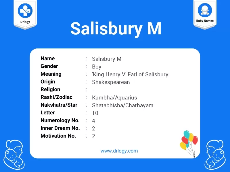 Salisbury M Name Meaning